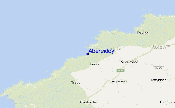 carte de localisation de Abereiddy