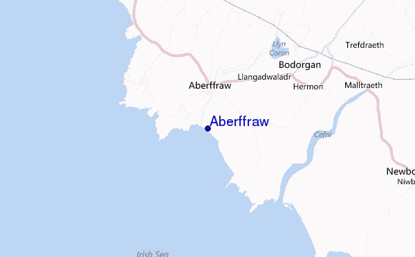 carte de localisation de Aberffraw