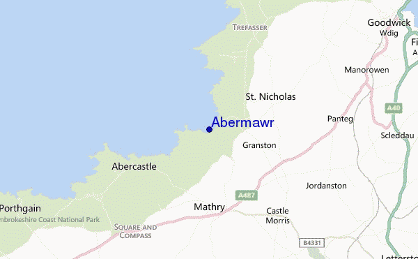 carte de localisation de Abermawr