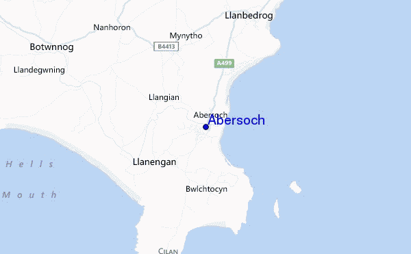 carte de localisation de Abersoch
