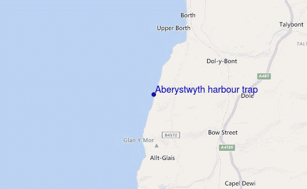 carte de localisation de Aberystwyth harbour trap