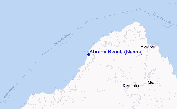 carte de localisation de Abrami Beach (Naxos)