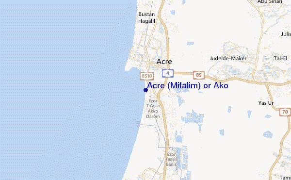carte de localisation de Acre (Mifalim) or Ako