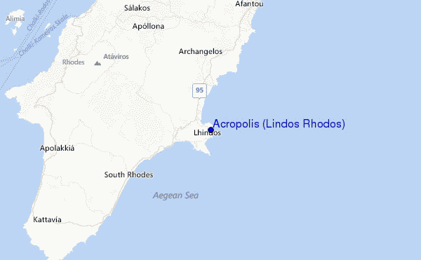 Acropolis (Lindos Rhodos) Location Map