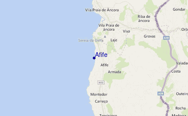 carte de localisation de Afife