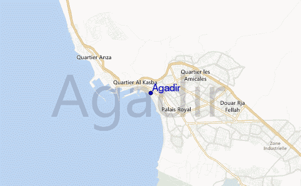 carte de localisation de Agadir