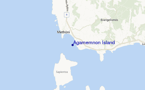 carte de localisation de Agamemnon Island