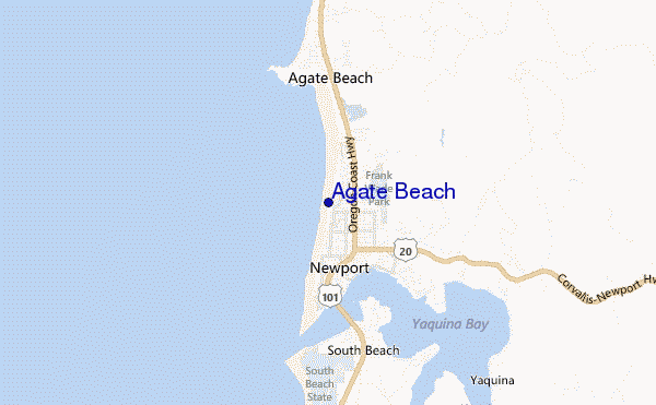 carte de localisation de Agate Beach