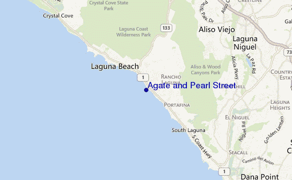 carte de localisation de Agate and Pearl Street