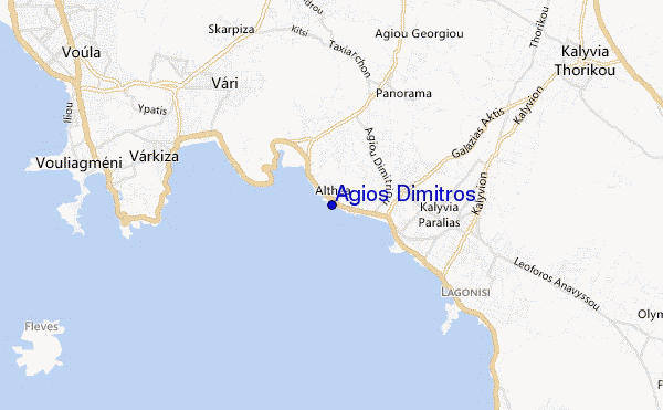 carte de localisation de Agios Dimitros