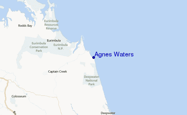Agnes Waters Location Map