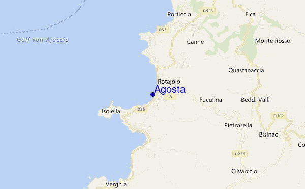 carte de localisation de Agosta