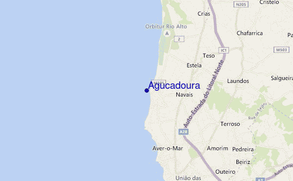 carte de localisation de Agucadoura