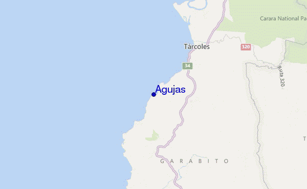 carte de localisation de Agujas