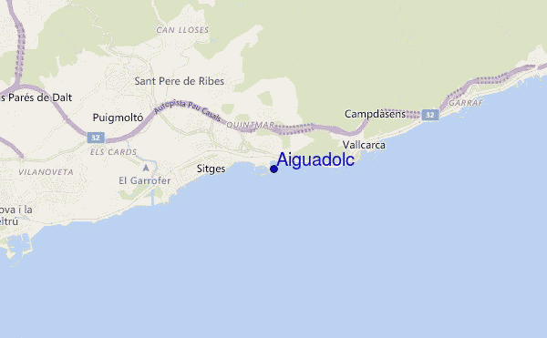 carte de localisation de Aiguadolc
