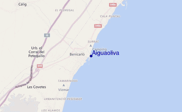 carte de localisation de Aiguaoliva