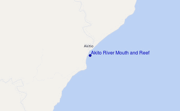 carte de localisation de Akito River Mouth and Reef