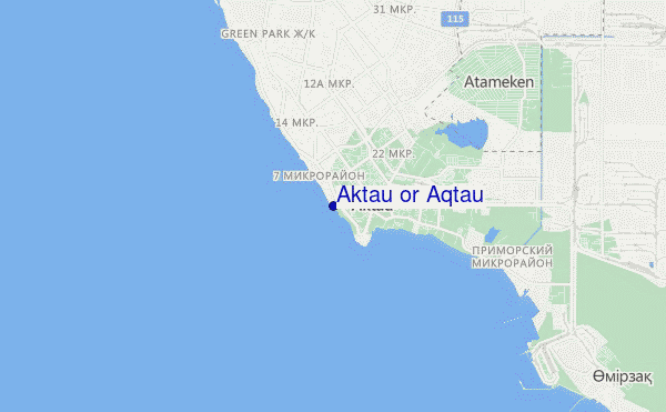 carte de localisation de Aktau or Aqtau