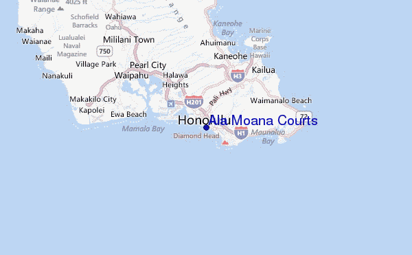 Ala Moana Courts Location Map