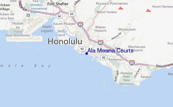 carte de localisation de Ala Moana Courts