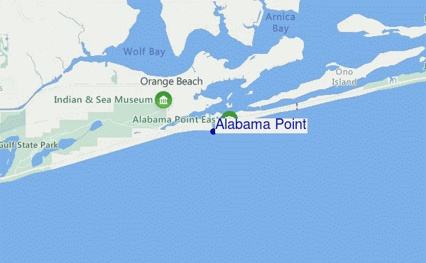 carte de localisation de Alabama Point