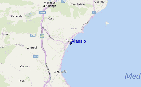 carte de localisation de Alassio