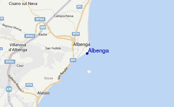 carte de localisation de Albenga