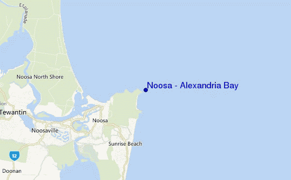 carte de localisation de Noosa - Alexandria Bay