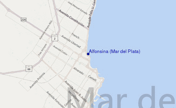 carte de localisation de Alfonsina (Mar del Plata)