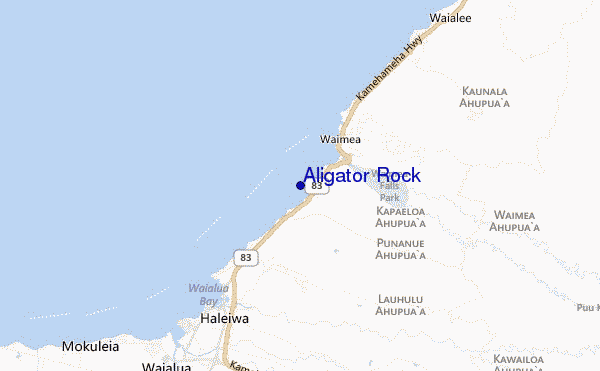 carte de localisation de Aligator Rock
