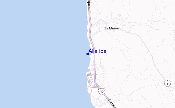 carte de localisation de Alisitos