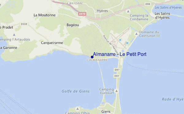 carte de localisation de Almanarre - Le Petit Port