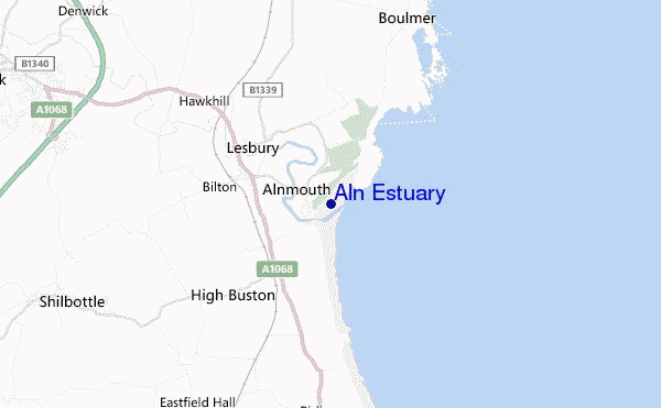 carte de localisation de Aln Estuary