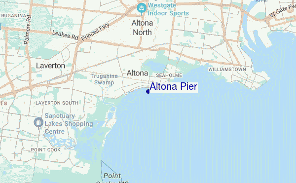 carte de localisation de Altona Pier