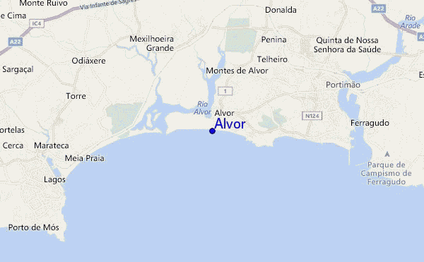 carte de localisation de Alvor