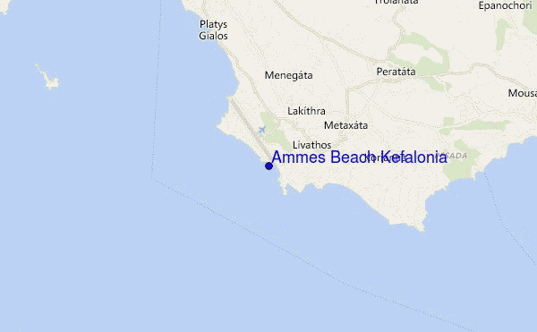 carte de localisation de Ammes Beach Kefalonia