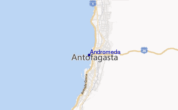 carte de localisation de Andromeda