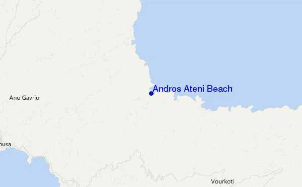 carte de localisation de Andros Ateni Beach