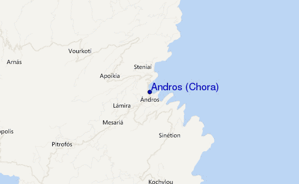 carte de localisation de Andros (Chora)