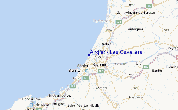 Anglet - Les Cavaliers Location Map