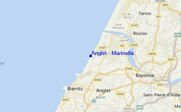 carte de localisation de Anglet - Marinella
