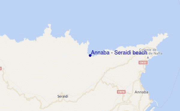 carte de localisation de Annaba - Seraidi beach