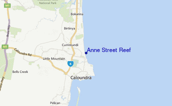 carte de localisation de Anne Street Reef