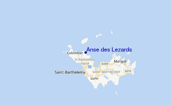 carte de localisation de Anse des Lezards