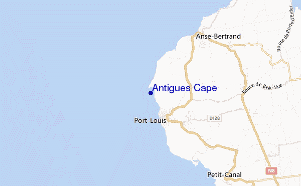carte de localisation de Antigues Cape