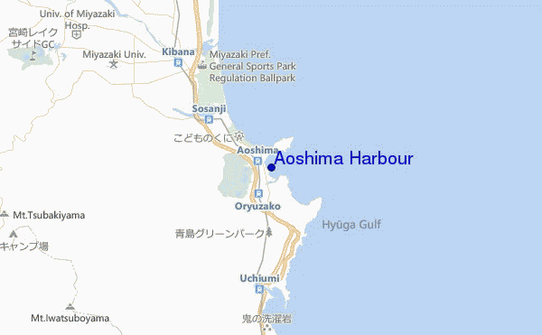 carte de localisation de Aoshima Harbour