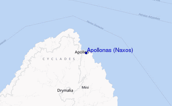 carte de localisation de Apollonas (Naxos)