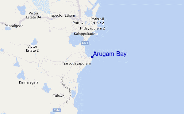 carte de localisation de Arugam Bay