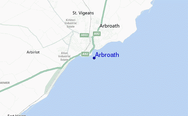 carte de localisation de Arbroath