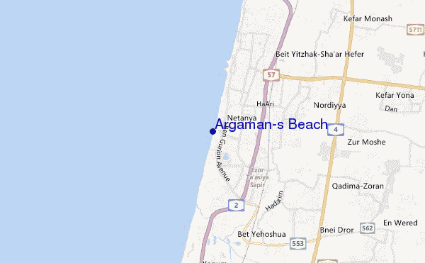 carte de localisation de Argaman's Beach